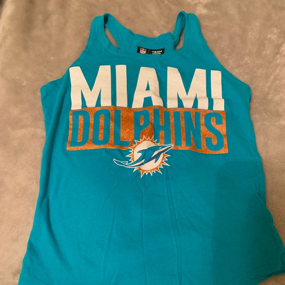 Little girls 6-6x Miami Dolphins tank top